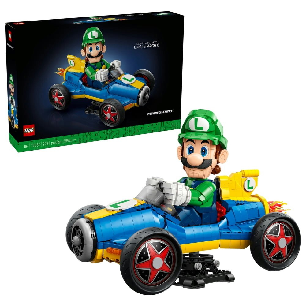 Lego Mario Kart Luigi and Mach 8 Building Set 72050: $150 Lego Mario Kart Luigi and Mach 8 Building Set 72050: $150
