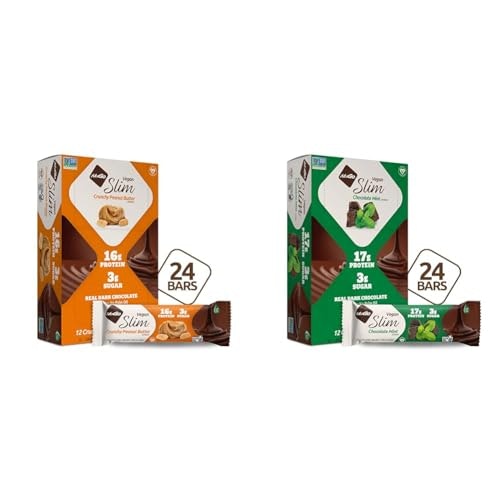 NuGo Slim Dark Chocolate Crunchy Peanut Butter and Chocolate Mint Protein Bars 48-Pack: $79.88