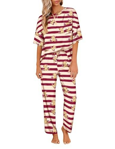 Ekouaer Women's Silky Satin Pajama Set 2-Piece: $17.99 Ekouaer Women's Silky Satin Pajama Set 2-Piece: $17.99