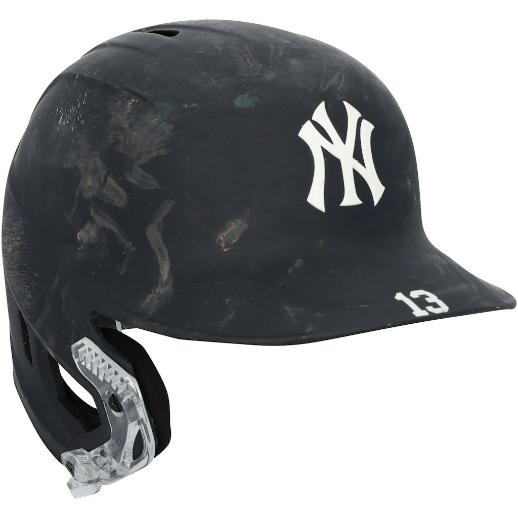 Jazz Chisholm Jr. New York Yankees Game-Used #13 Navy Batting Helmet: $1,499.99 Jazz Chisholm Jr. New York Yankees Game-Used #13 Navy Batting Helmet: $1,499.99