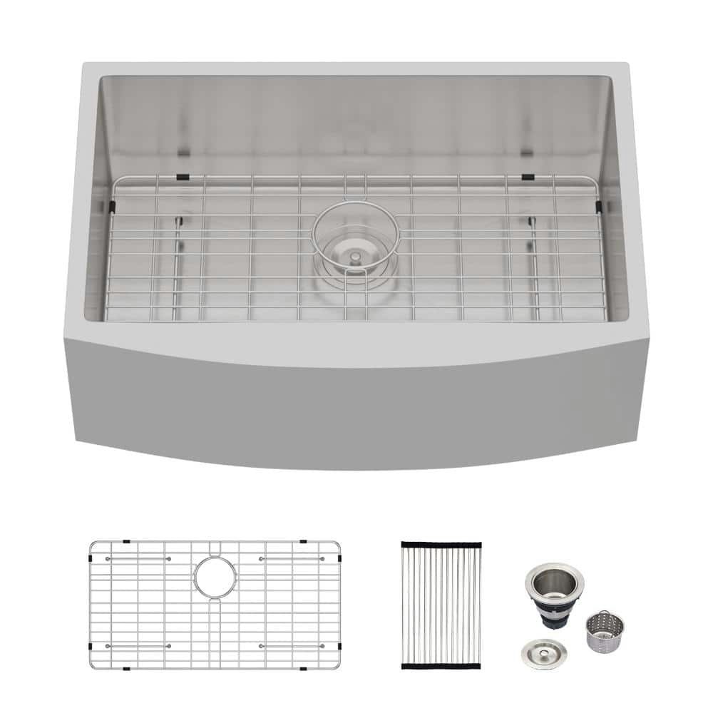 30-Inch Farmhouse Apron Single Bowl Stainless Steel Kitchen Sink: $296.40 30-Inch Farmhouse Apron Single Bowl Stainless Steel Kitchen Sink: $296.40