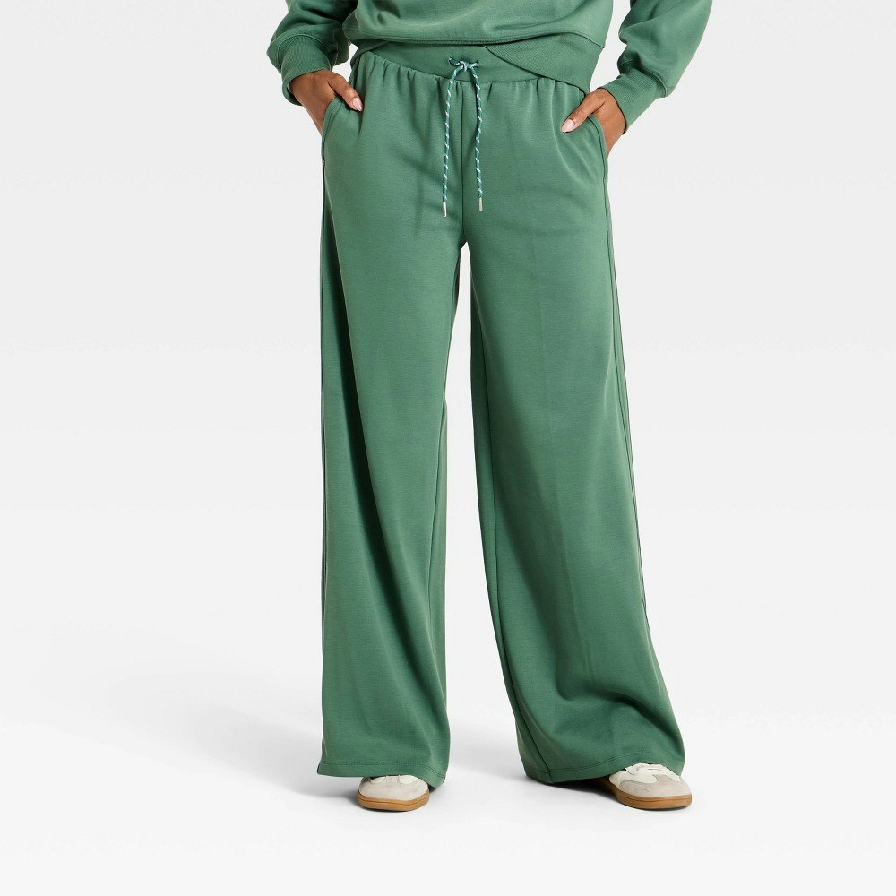 All In Motion Women's Airy Sleek Pique Wide Leg Sweatpants: $35 All In Motion Women's Airy Sleek Pique Wide Leg Sweatpants: $35