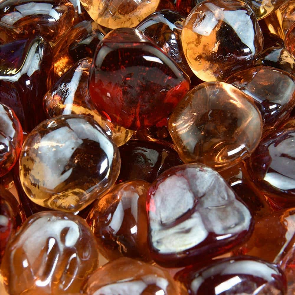 Fiery Sunset 1-Inch Fire Glass Diamonds 10-lb. Bag: $39.99 Fiery Sunset 1-Inch Fire Glass Diamonds 10-lb. Bag: $39.99