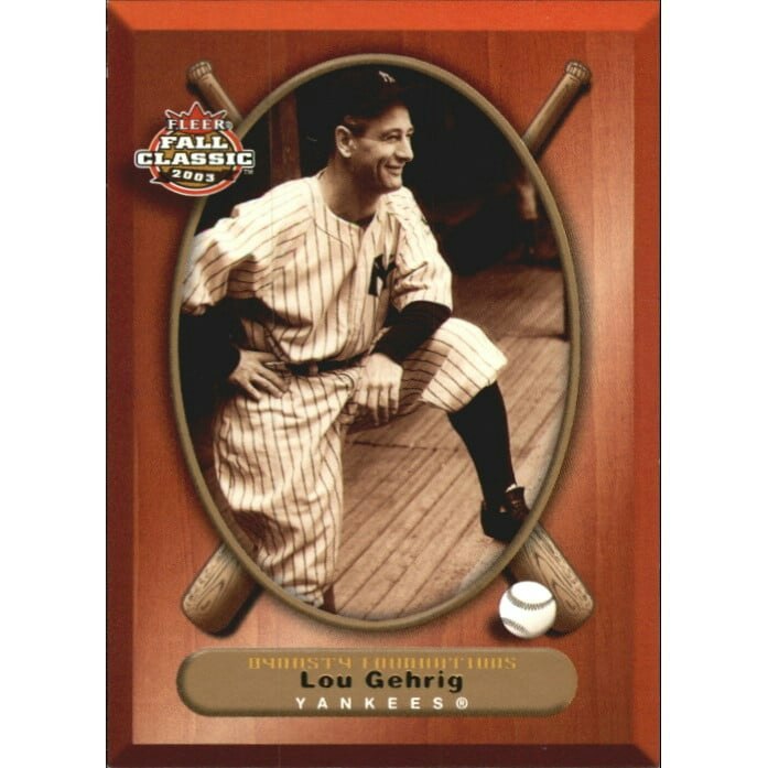 2003 Fleer Fall Classics Championship Gold Lou Gehrig Trading Card: $27 2003 Fleer Fall Classics Championship Gold Lou Gehrig Trading Card: $27