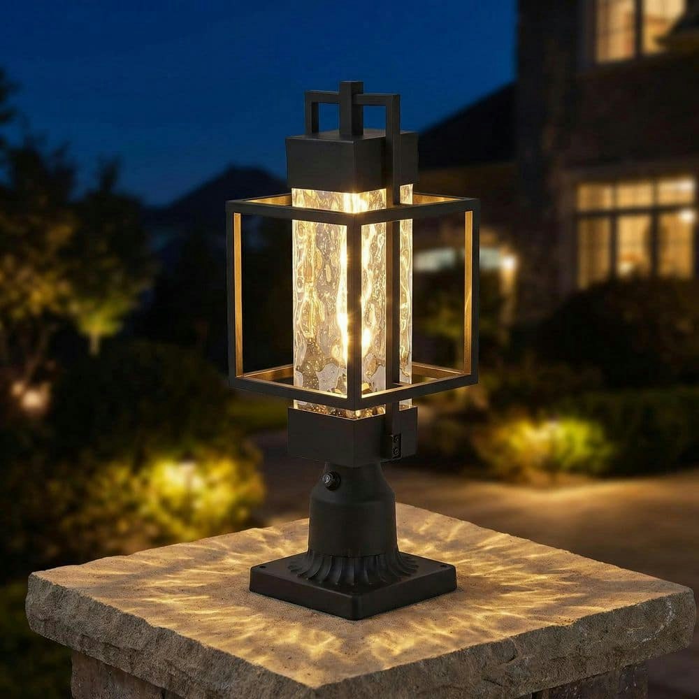 17-Inch Black Metal Dusk to Dawn Pier Mount Post Light: $86.73 17-Inch Black Metal Dusk to Dawn Pier Mount Post Light: $86.73