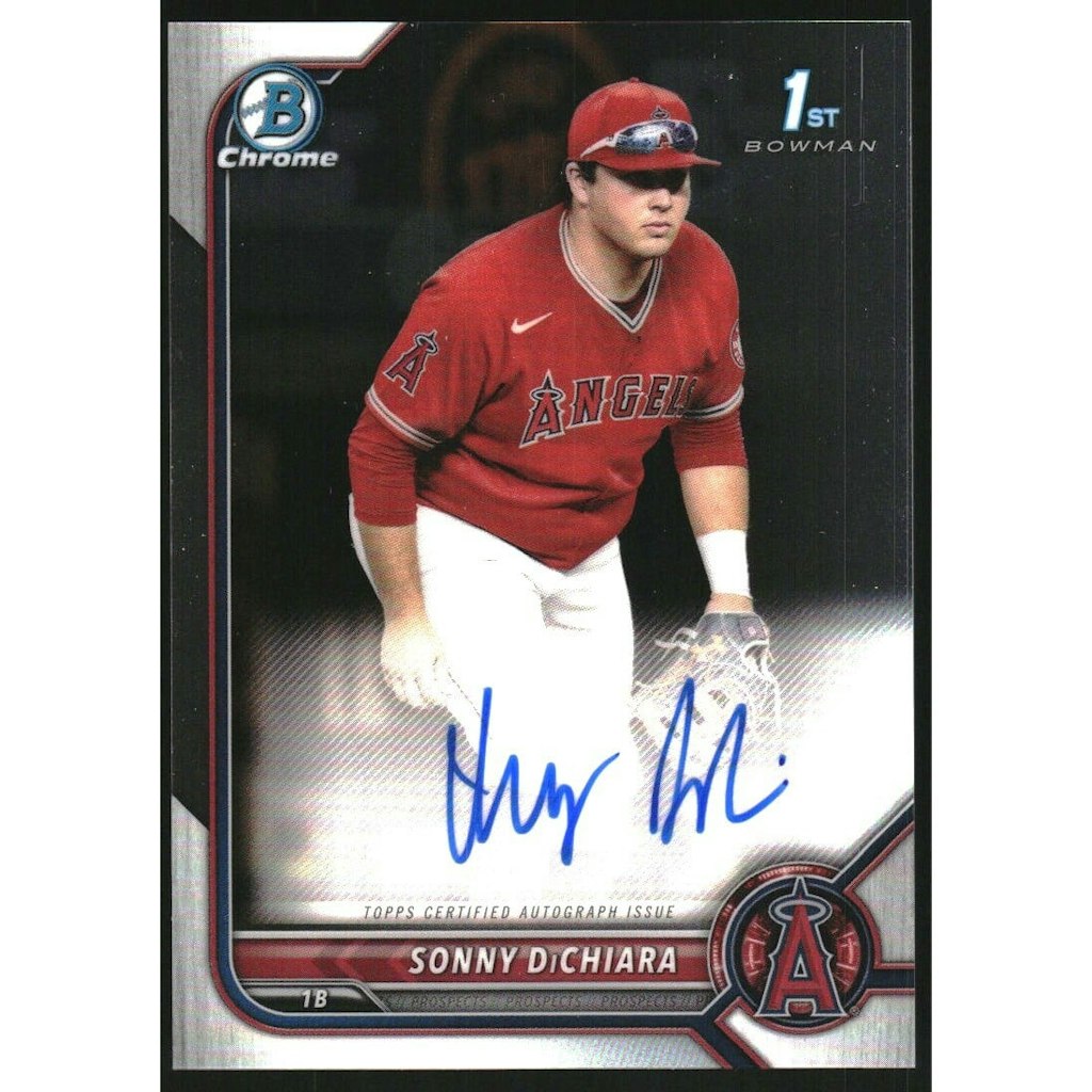 2022 Bowman Chrome Draft Sonny DiChiara Autograph Card: $9.60 2022 Bowman Chrome Draft Sonny DiChiara Autograph Card: $9.60