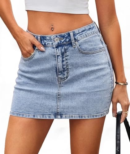 Lolilrsd Women's Y2K Low-Rise Denim Mini Skirt: $23.98 Lolilrsd Women's Y2K Low-Rise Denim Mini Skirt: $23.98
