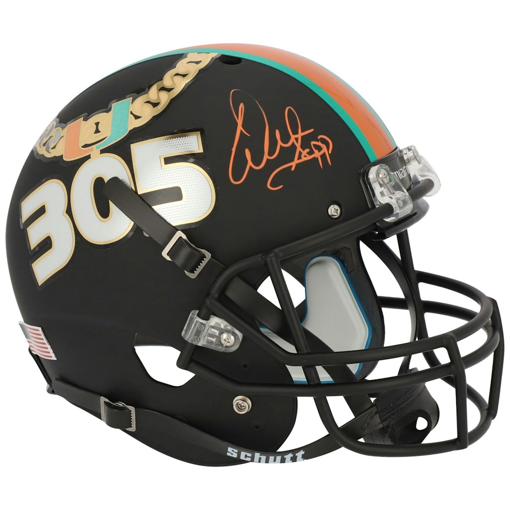 Warren Sapp Miami Hurricanes Autographed Schutt Tradition Replica Helmet: $399.99 Warren Sapp Miami Hurricanes Autographed Schutt Tradition Replica Helmet: $399.99