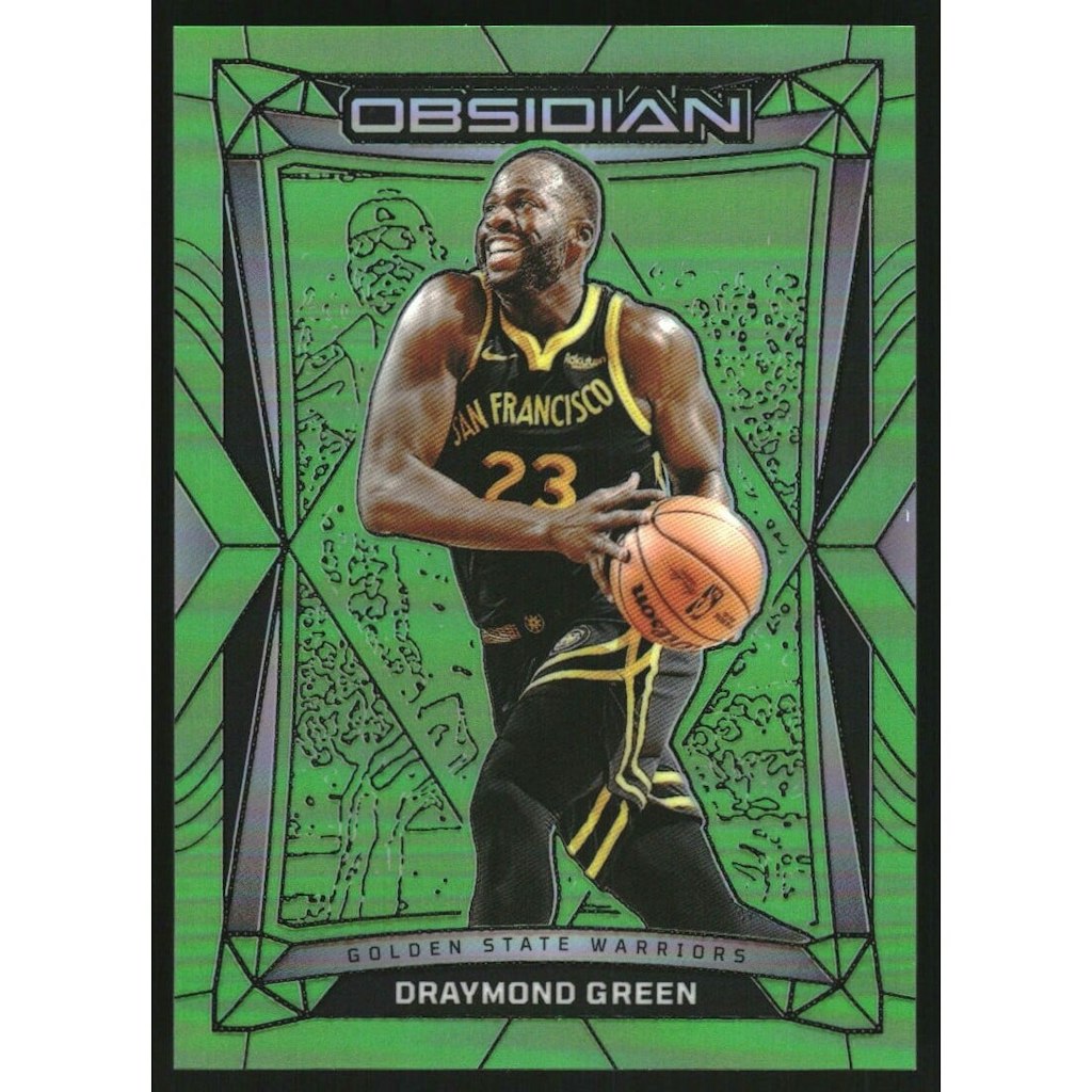 2023-24 Panini Obsidian Draymond Green Electric Etch Green Flood Trading Card: $18 2023-24 Panini Obsidian Draymond Green Electric Etch Green Flood Trading Card: $18