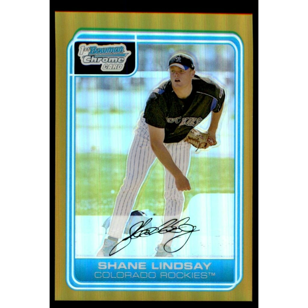 2006 Bowman Chrome Prospects Gold Refractor Shane Lindsay #BC158: $14 2006 Bowman Chrome Prospects Gold Refractor Shane Lindsay #BC158: $14