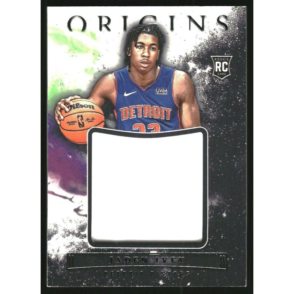 2022-23 Panini Origins Jaden Ivey Rookie Jumbo Jersey Card: $18 2022-23 Panini Origins Jaden Ivey Rookie Jumbo Jersey Card: $18