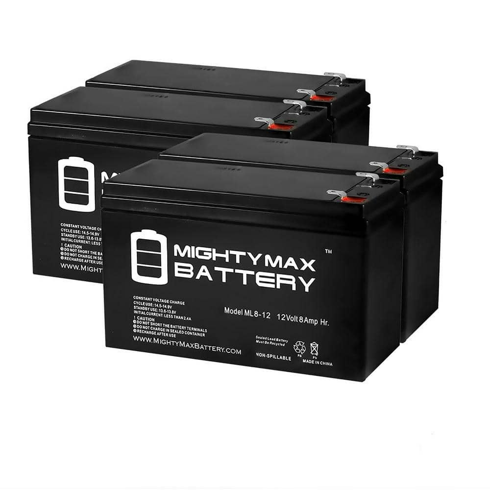 12-Volt 8AH SLA Replacement Battery 4-Pack: $74.99 12-Volt 8AH SLA Replacement Battery 4-Pack: $74.99