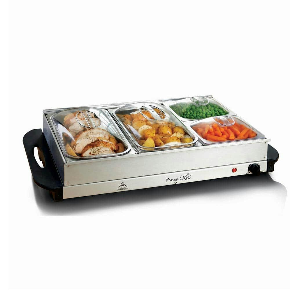 2.5L Stainless Steel Warming Tray with 4 Crocks: $47.38 2.5L Stainless Steel Warming Tray with 4 Crocks: $47.38