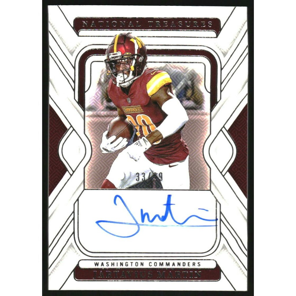 2024 Panini National Treasures Jartavius Martin Rookie Autograph Card: $15 2024 Panini National Treasures Jartavius Martin Rookie Autograph Card: $15