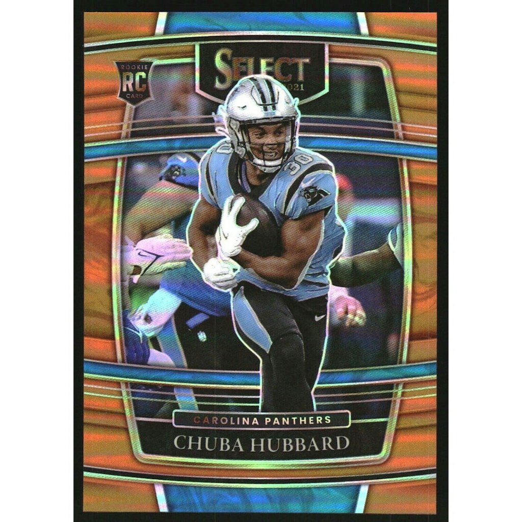 2021 Panini Select Prizm Orange Chuba Hubbard Trading Card: $18 2021 Panini Select Prizm Orange Chuba Hubbard Trading Card: $18