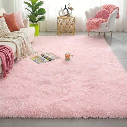 Amdrebio 5x8-Foot Pink Fuzzy Area Rug: $49.29 Amdrebio 5x8-Foot Pink Fuzzy Area Rug: $49.29