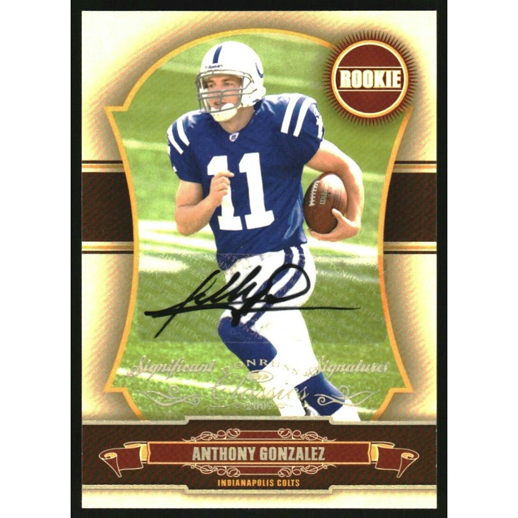 2007 Donruss Classics Significant Signatures Gold Anthony Gonzalez Card: $10