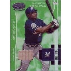 2003 Leaf Certified Materials Bill Hall Mirror Emerald Bat Card: $22