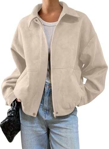 Shewin Women's Faux Suede Bomber Jacket: $29.98 Shewin Women's Faux Suede Bomber Jacket: $29.98