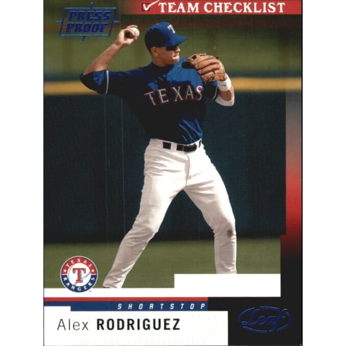 2004 Leaf Press Proofs Blue Alex Rodriguez #284 Trading Card: $9