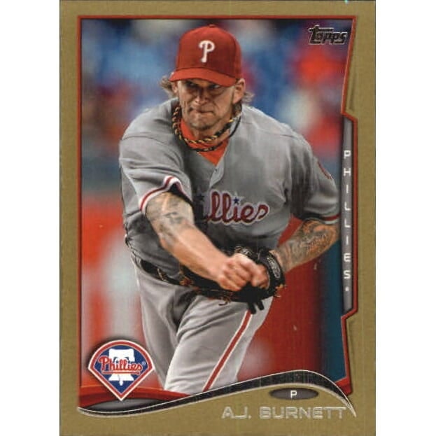 2014 Topps Mini Gold #641 A.J. Burnett Trading Card: $6 2014 Topps Mini Gold #641 A.J. Burnett Trading Card: $6