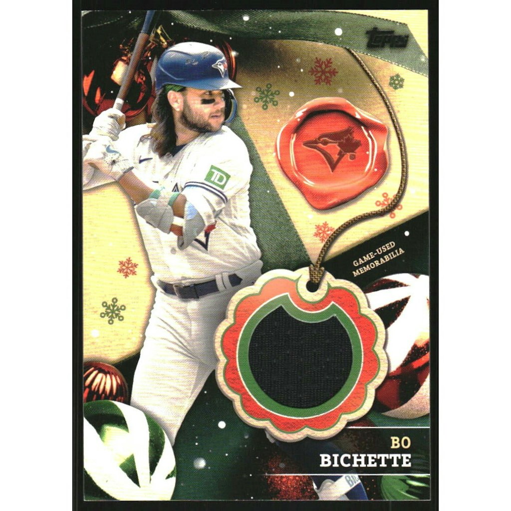 2024 Topps Holiday Bo Bichette Relic Card: $7 2024 Topps Holiday Bo Bichette Relic Card: $7