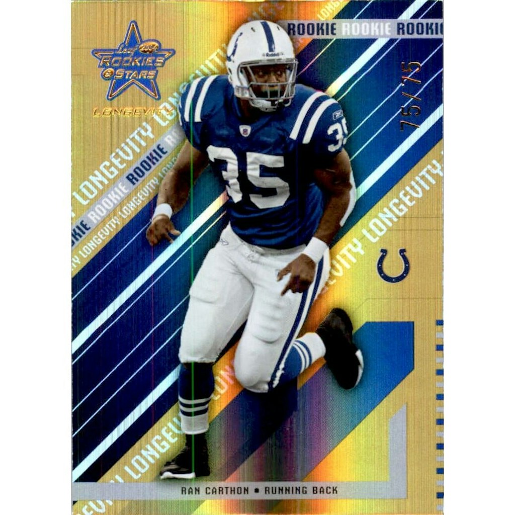 2004 Leaf Rookies and Stars Longevity Gold Ran Carthon Card #237: $7.20 2004 Leaf Rookies and Stars Longevity Gold Ran Carthon Card #237: $7.20