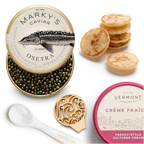 Marky's Osetra Black Malossol Caviar Kit 100g: $186.90 Marky's Osetra Black Malossol Caviar Kit 100g: $186.90