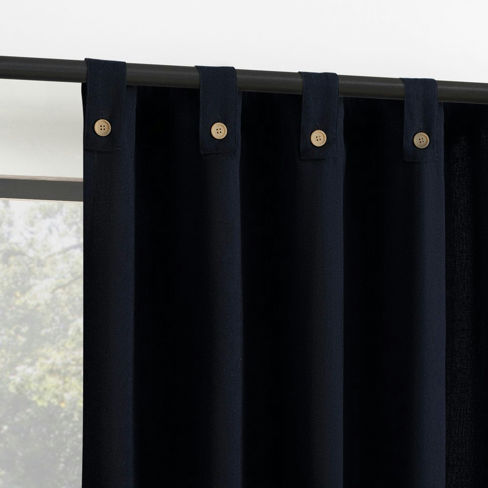40"x84" Archaeo Light Filtering Cotton Blend Tab Top Curtain Panel: $10.99