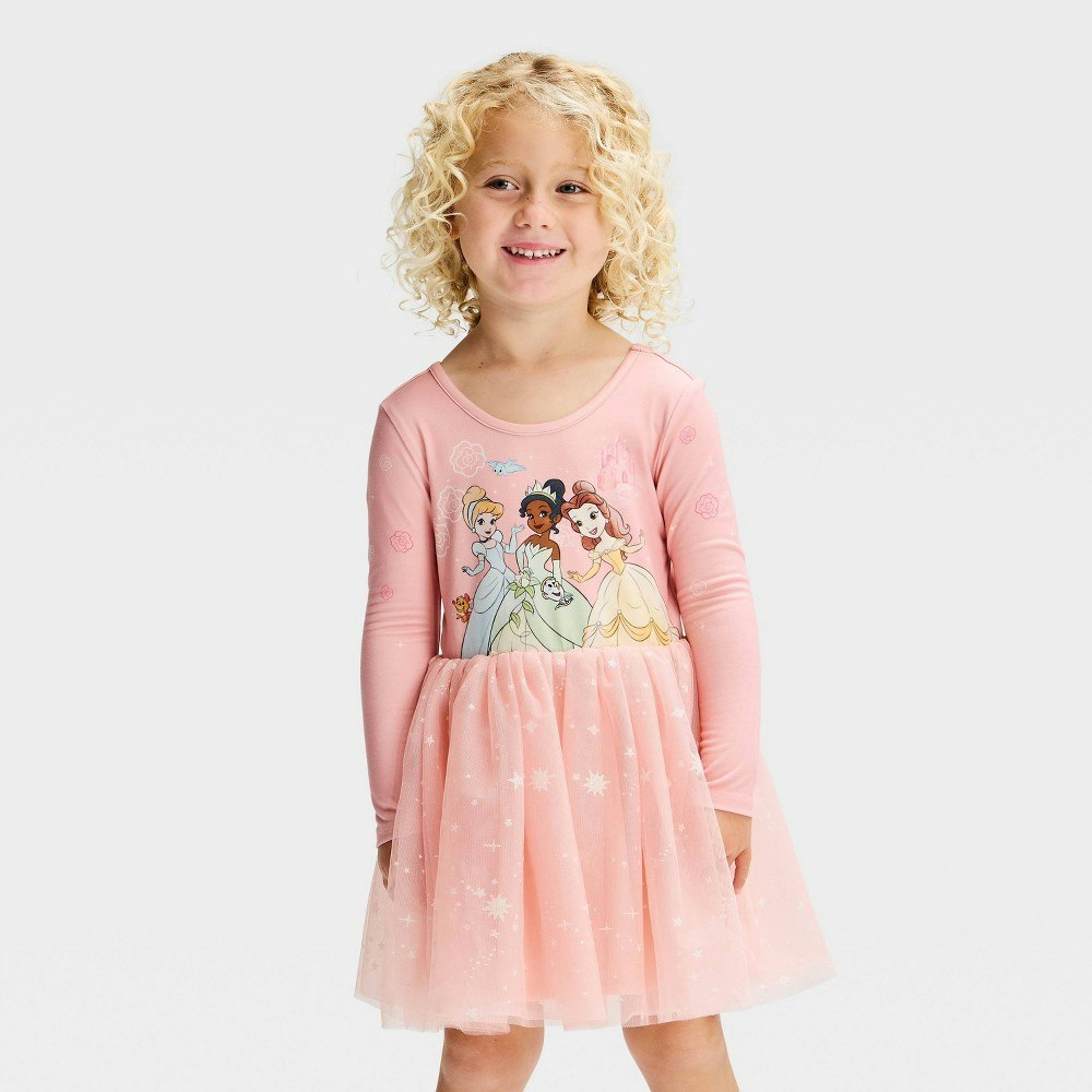Disney Princess Toddler Girls' Long Sleeve Ballerina Tulle Dress: $25