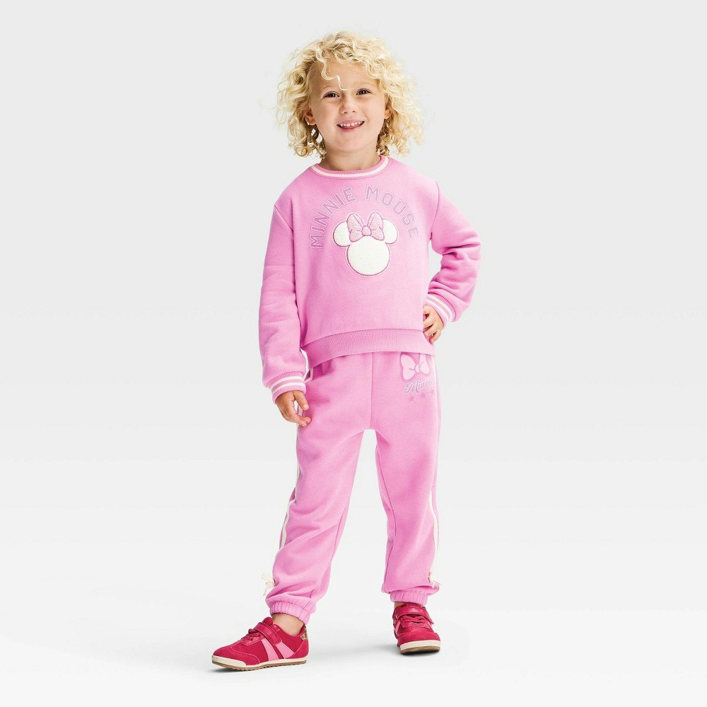 Disney Minnie Mouse Toddler Girls' Fleece Sweatshirt and Pants 2-Piece Set: $16 Disney Minnie Mouse Toddler Girls' Fleece Sweatshirt and Pants 2-Piece Set: $16