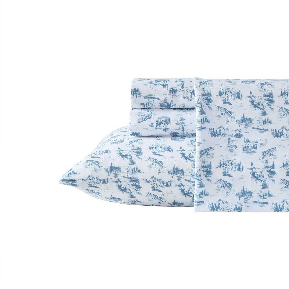 Eddie Bauer Twin Fish Town Toile Sheet Set: $34.99 Eddie Bauer Twin Fish Town Toile Sheet Set: $34.99