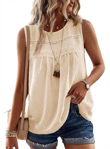 Falechay Women's Sleeveless Boho Flowy Tank Top: $22.91 Falechay Women's Sleeveless Boho Flowy Tank Top: $22.91