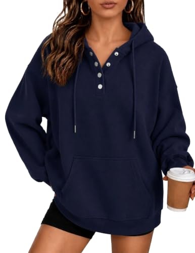 Zeagoo Women's Button-Neck Pullover Hoodie: $24.99 Zeagoo Women's Button-Neck Pullover Hoodie: $24.99