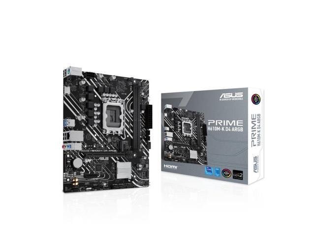 Asus Prime H610M-K D4 Motherboard: $152.39