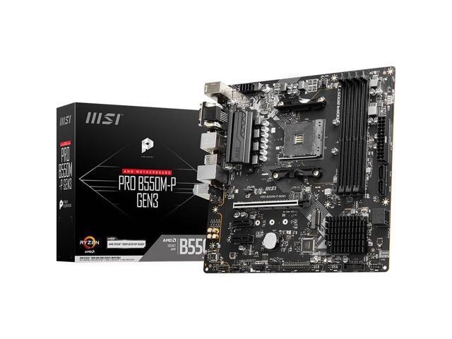 MSI PRO B550M-P Gen3 Micro ATX Motherboard: $149 MSI PRO B550M-P Gen3 Micro ATX Motherboard: $149