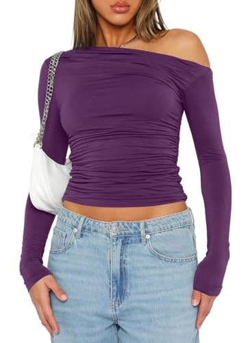 Darong Women's Off Shoulder Slim Fit Top: $19.80 Darong Women's Off Shoulder Slim Fit Top: $19.80