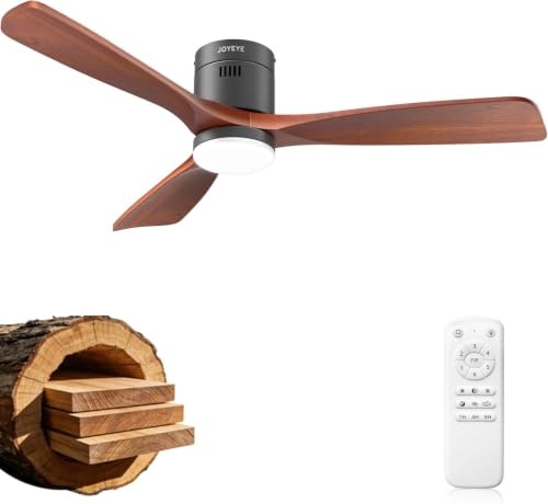 52-Inch Modern Solid Wood Ceiling Fan with LED Light and Remote: $99.73 52-Inch Modern Solid Wood Ceiling Fan with LED Light and Remote: $99.73