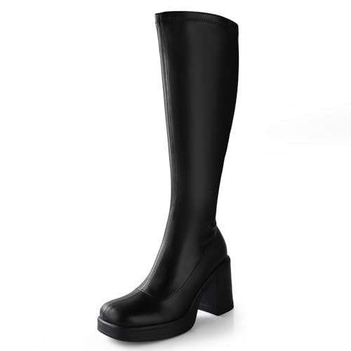 Ankis Women's Knee High Chunky Platform Gogo Boots: $45.99 Ankis Women's Knee High Chunky Platform Gogo Boots: $45.99
