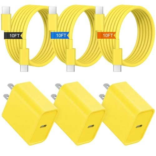 USB-C Charger and 10ft Cable 3-Pack: $22.02 USB-C Charger and 10ft Cable 3-Pack: $22.02