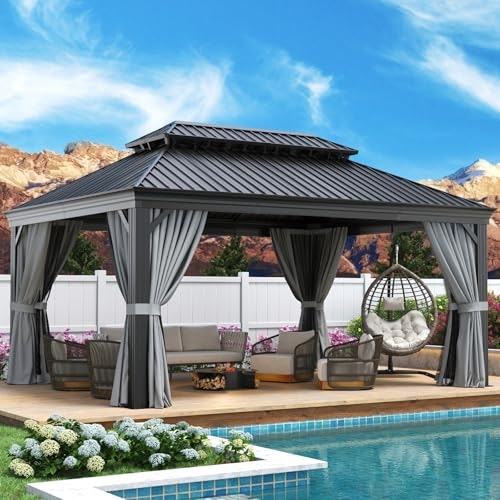 Aoxun 12x16-Foot Aluminum Hardtop Gazebo: $934.99 Aoxun 12x16-Foot Aluminum Hardtop Gazebo: $934.99