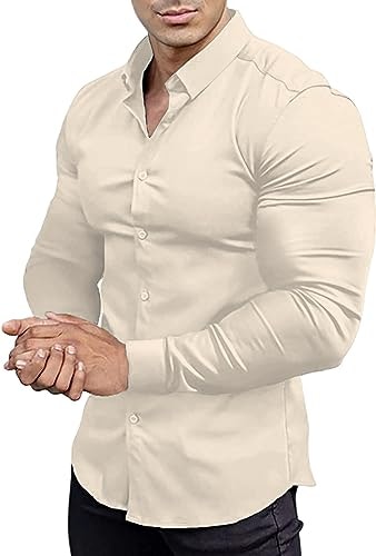 Eouoss Men’s Athletic Slim Fit Long Sleeve Dress Shirt: $14.99 Eouoss Men’s Athletic Slim Fit Long Sleeve Dress Shirt: $14.99