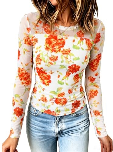 Tankaneo Women's Polka Dot Mesh Long Sleeve Top: $14.98 Tankaneo Women's Polka Dot Mesh Long Sleeve Top: $14.98