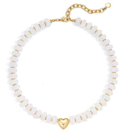Aghtlzx White Beaded Statement Necklace: $14.44 Aghtlzx White Beaded Statement Necklace: $14.44