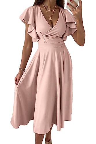 Prettygarden Women's Wrap V-Neck Midi Summer Dress: $43.34 Prettygarden Women's Wrap V-Neck Midi Summer Dress: $43.34