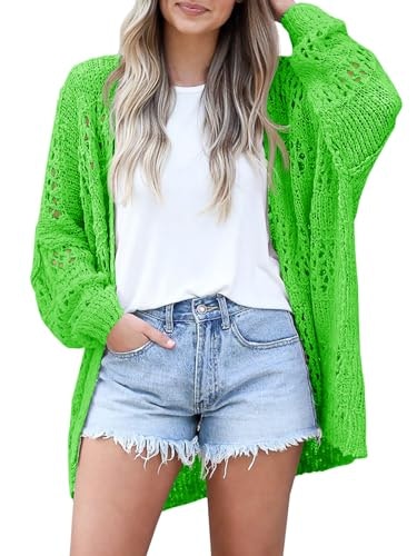 Ermonn Women's Crochet Open Front Cardigan: $22.09 Ermonn Women's Crochet Open Front Cardigan: $22.09