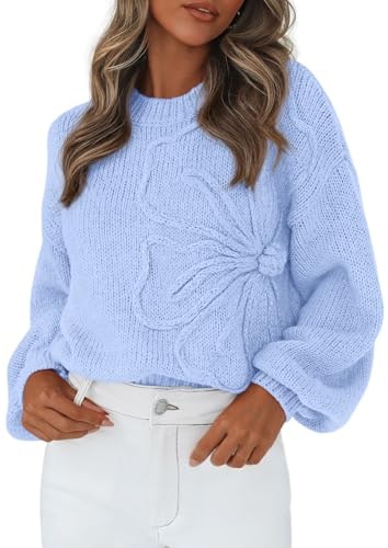 Prettygarden Women's 3D Floral Knit Oversized Sweater: $30.38