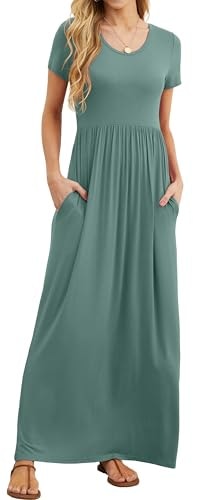 Grecerelle Women's Short Sleeve Maxi Dress: $23.79 Grecerelle Women's Short Sleeve Maxi Dress: $23.79