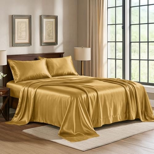 Queen Satin 4-Piece Sheet Set: $22.07 Queen Satin 4-Piece Sheet Set: $22.07