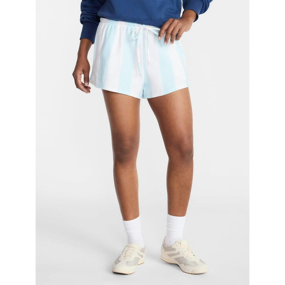 No Boundaries Women's Striped French Terry Baja Shorts: $5.98 No Boundaries Women's Striped French Terry Baja Shorts: $5.98